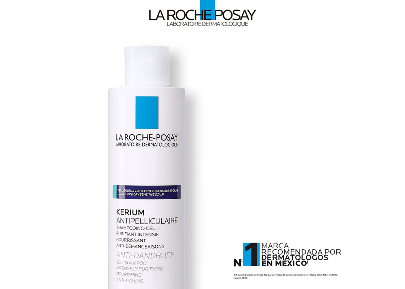 LA ROCHE POSAY SHAMPOO ANTICASPA   KERIUM CASPA SECA